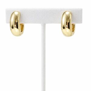 Golden half hoop stud earrings NEW